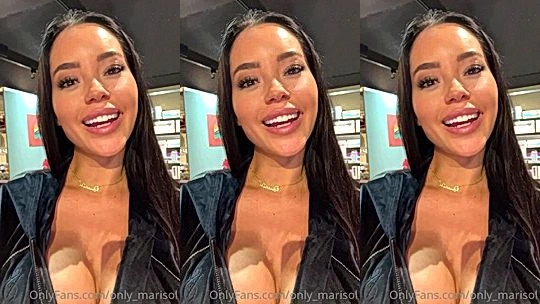 Marisol Yotta teasing her big tits in the supermarket