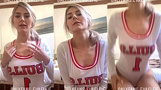 Eva Elfie teasing he rsexy big tits in her basket ball jersey