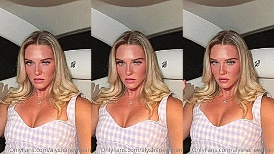 Alysha Newman teasing her sexy tits in the car