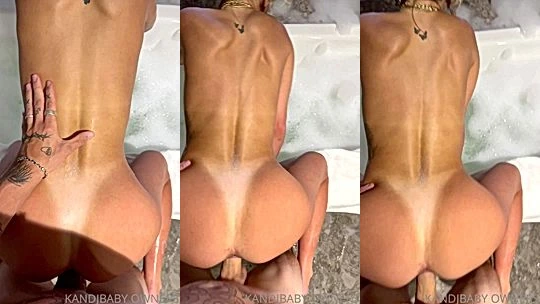 kandjbaby getting doggystyle fucked and hot cum on her back