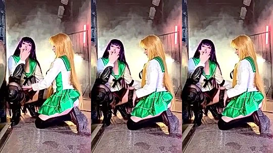 Alina Becker two lesbian schoolgirls teasing