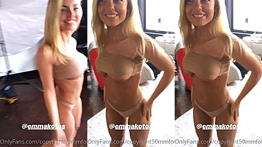 Emma Kotos saying hello in her sexy lingerie