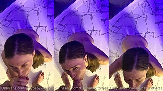 kittybabykittyvip on her knees sucking a cock pov