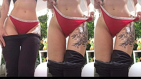 Luxlo teasing her big booty in red panties
