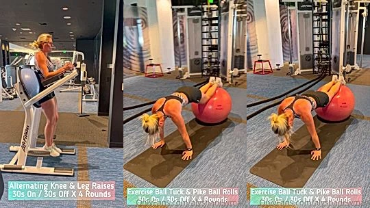 Alysha Newman teasing her booty while working out
