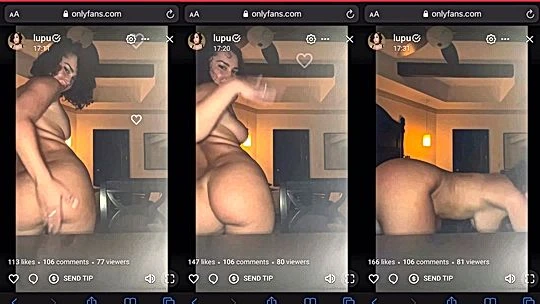 LupuWellness teasing her naked big ass during lives tream
