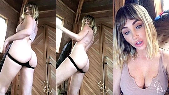 Sara Underwood teasing her hot petite body in the cabin