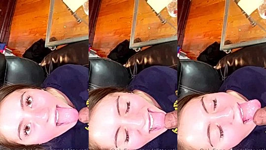 Glitterati sucking a big cock for hot facial