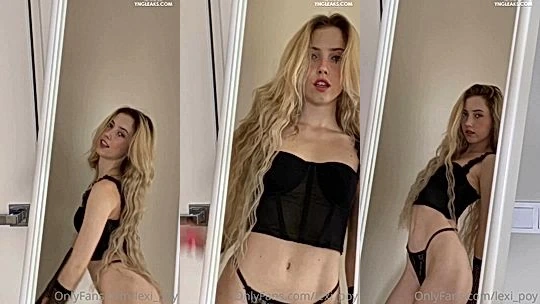 LexiPoy teasing her hot body in the mirror