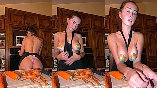 CeCe Rose teasing her sexy body in apron