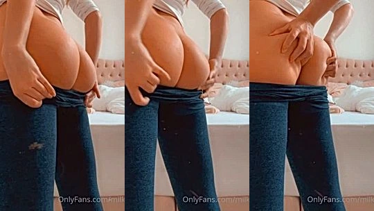 Milkimind teasing her big booty in tight leggings