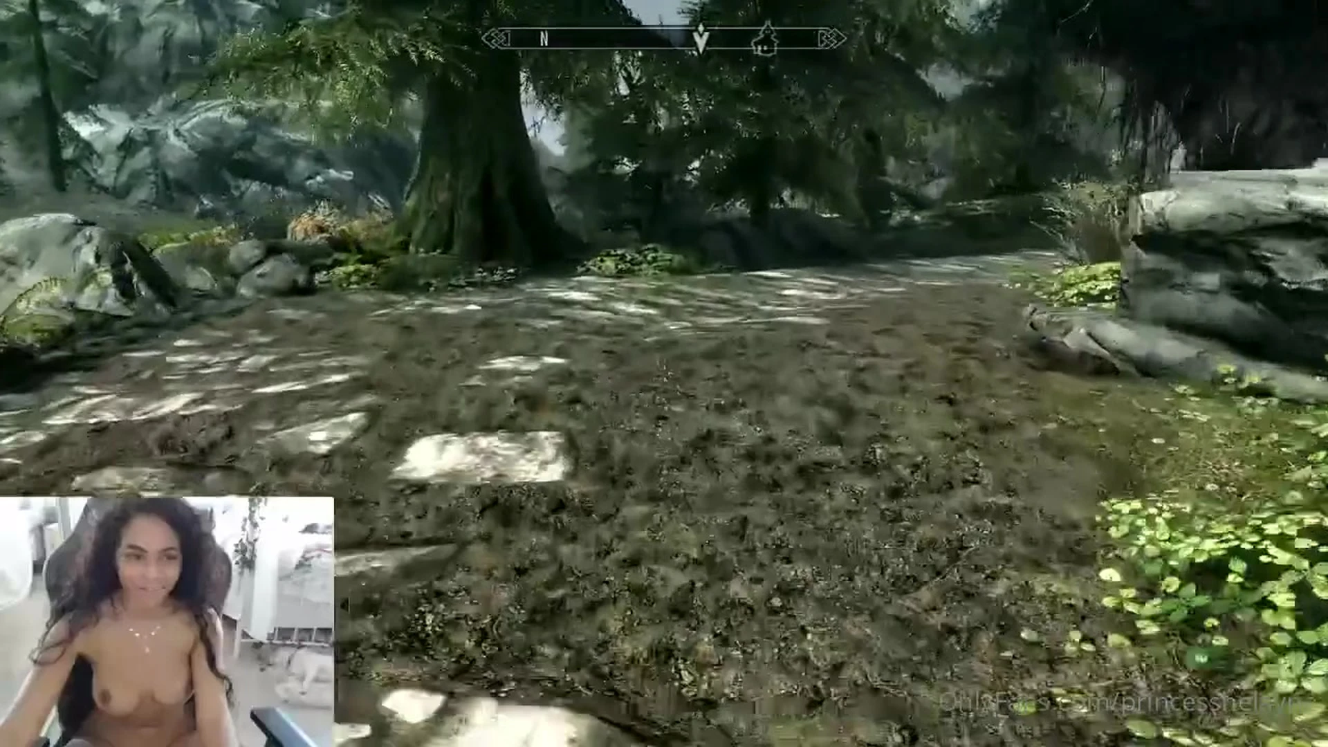 Helayna Marie playing survival game naked on twitch
