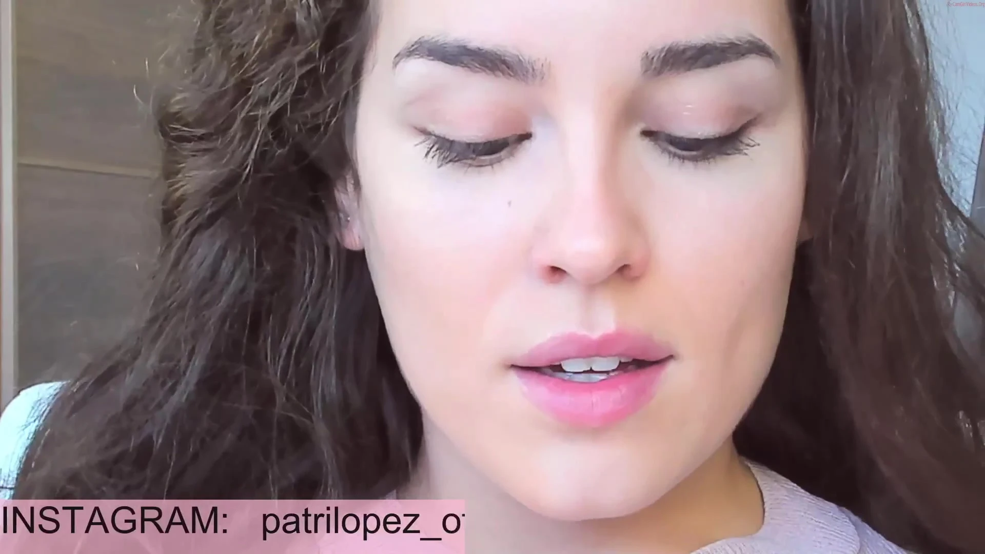 Patricia Lopez deepthroating on a dildo during livestream