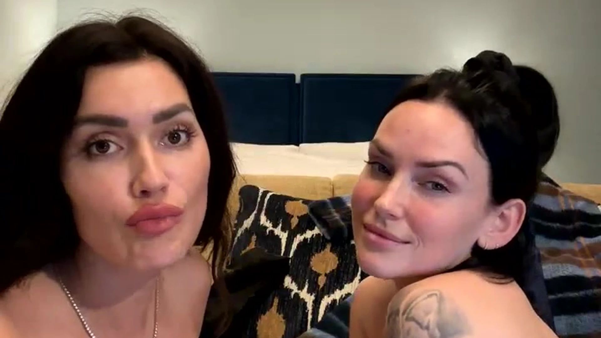 Kayla Lauren two sexy models teasing in lingerie