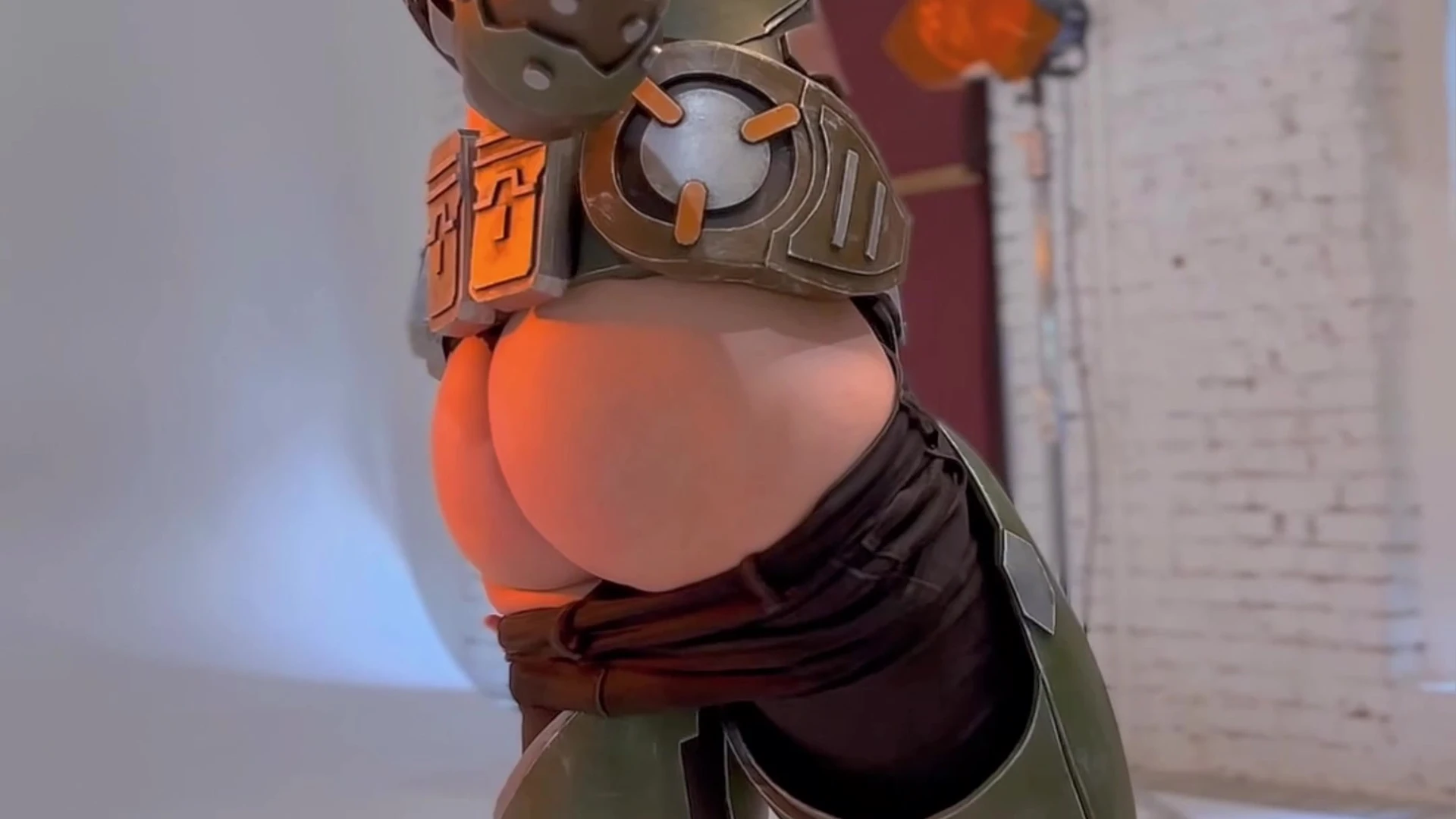 Lera Himera teasing her big ass in armor cosplay