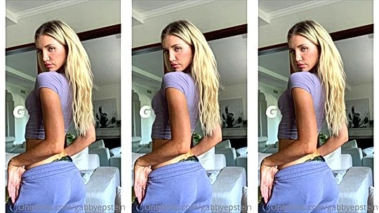 Gabby Epstein teasing her sexy butt in tight leggings