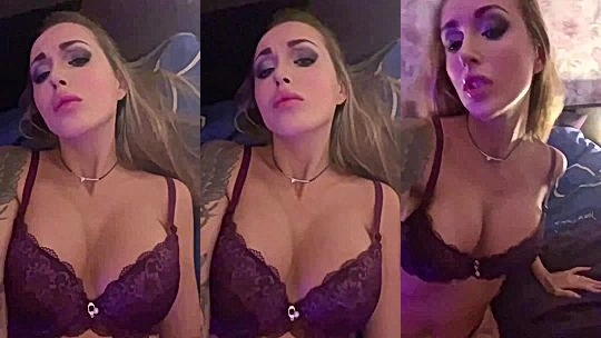 Lera Himera teasing her sexy lingerie in the bedroom