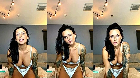 Kayla Lauren teasing her sexy body in white laced lingerie