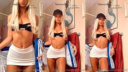 Kt Lordahl twerking her big booty in short skirt