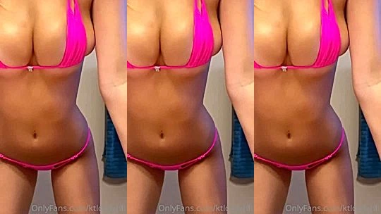 Kt Lordahl teasing her sexy body in pink bikini