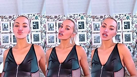 Lindsey Pelas showing off her big boobies in black dres