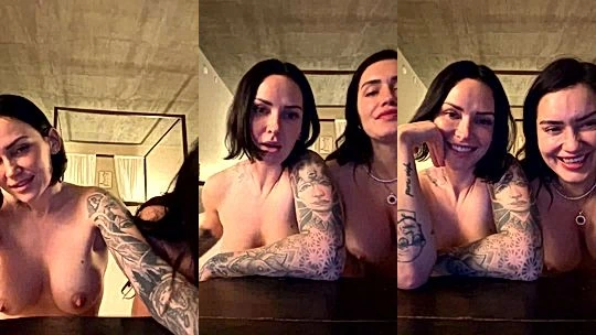Kayla Lauren two hot chicks teasing naked in the bedroom