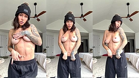 Kayla Lauren stripping naked from her street wear