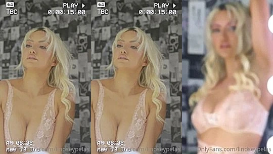 Lindsey Pelas teasing her big tits in lingerie