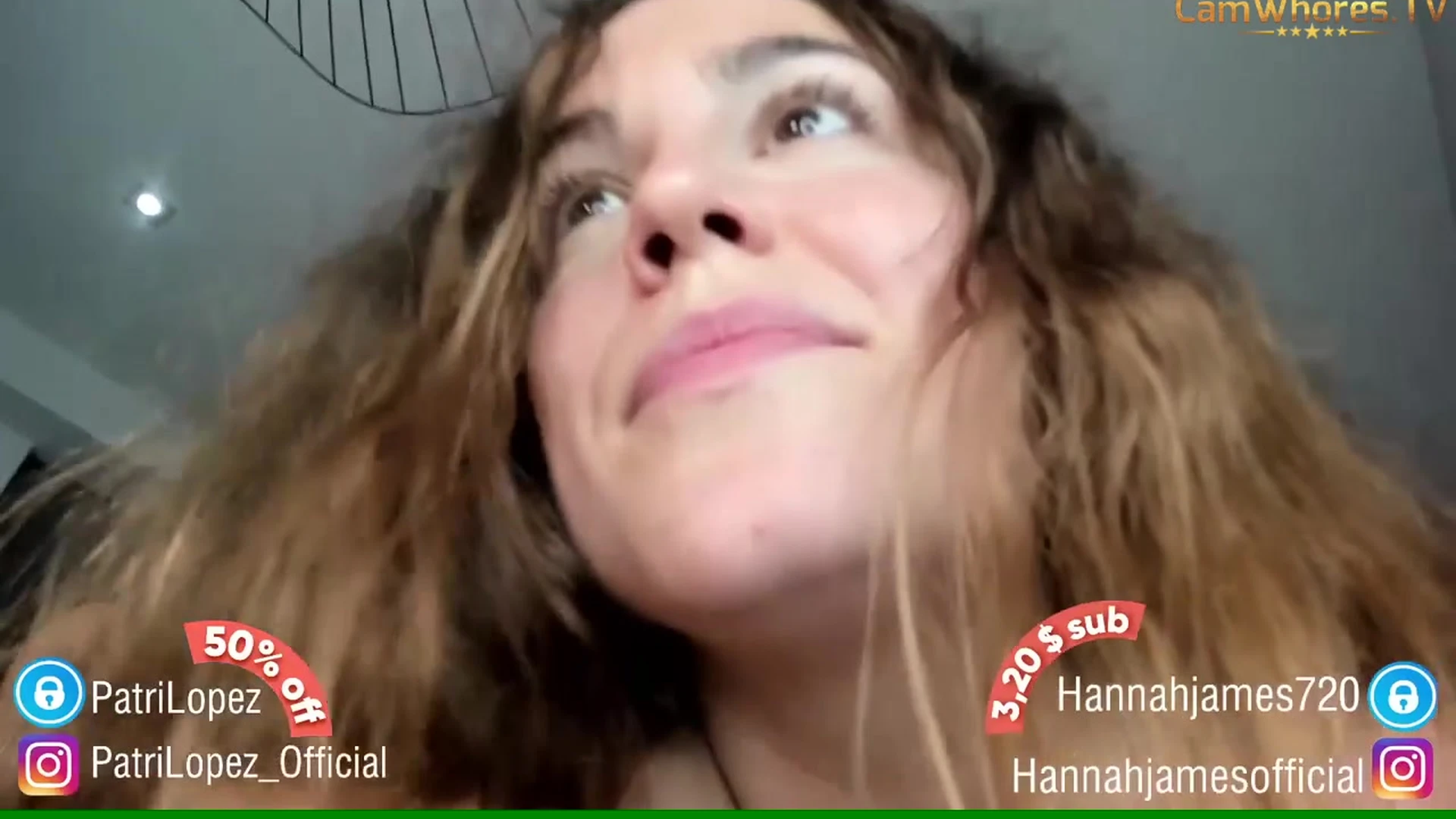 Patricia Lopez two sexy lesbian babes dildo sharing on livestream
