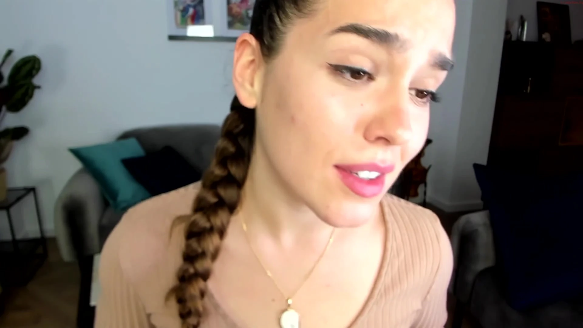 Patricia Lopez playing with her naked perky tits and dildo sucking